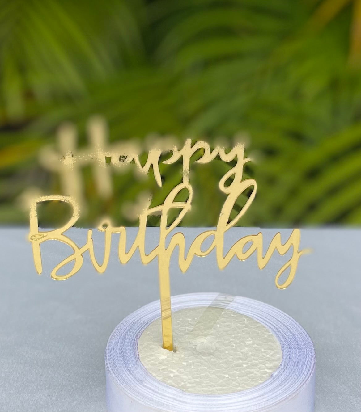 Happy birthday topper Gold Style 3
