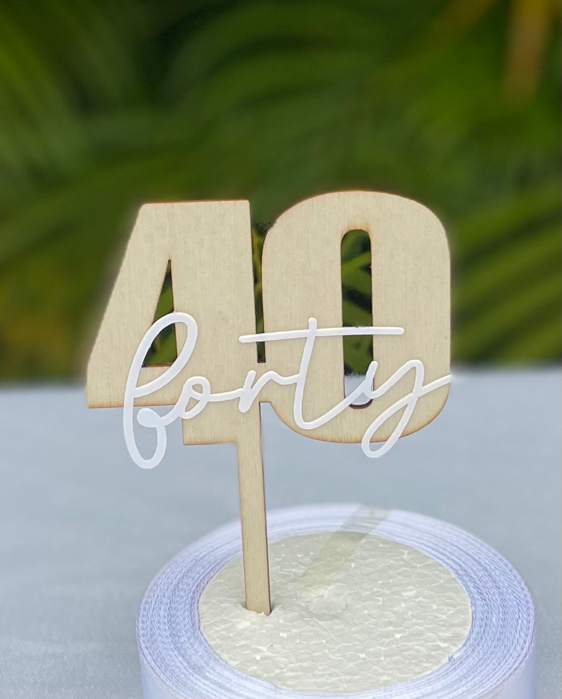 Wood Double Digit Number Toppers