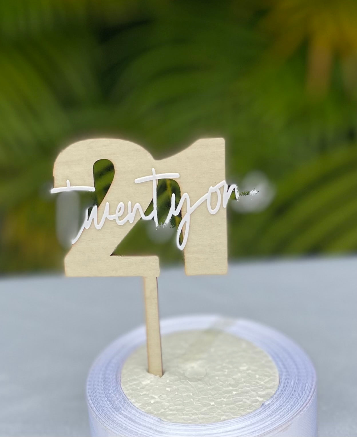 Wood Double Digit Number Toppers