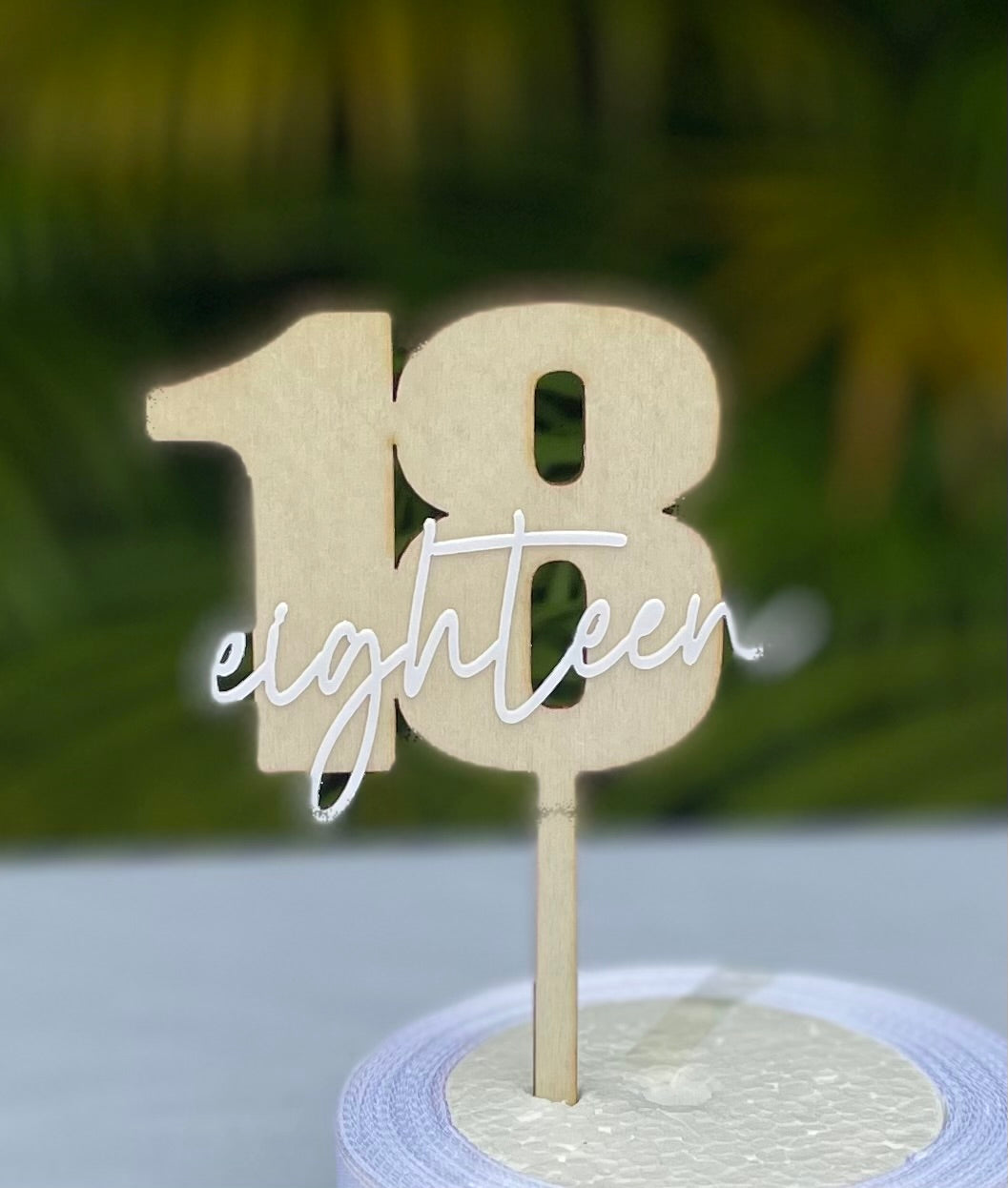 Wood Double Digit Number Toppers