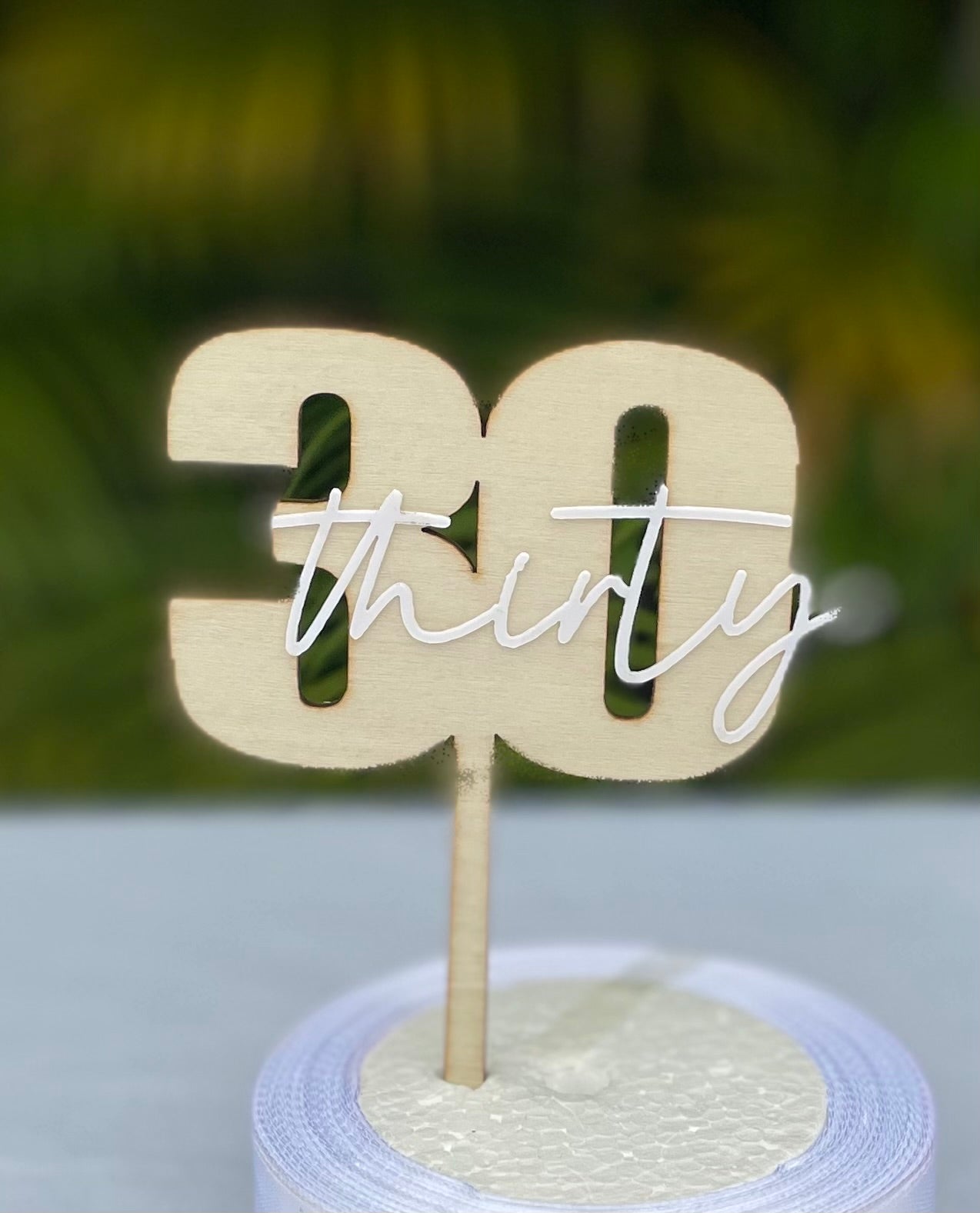 Wood Double Digit Number Toppers