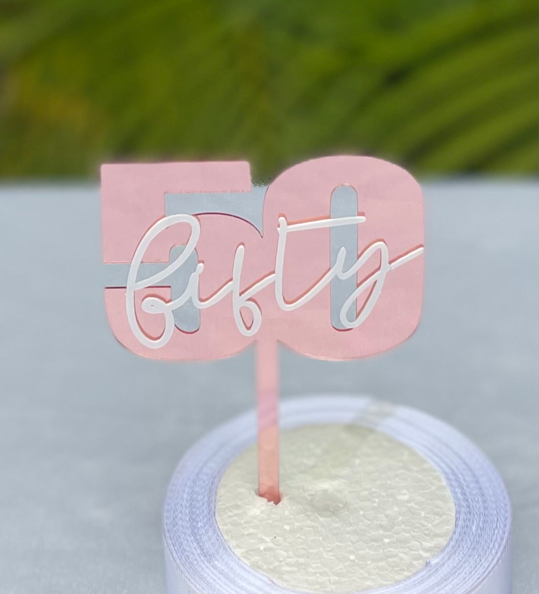Rose gold Double Digits Number Toppers