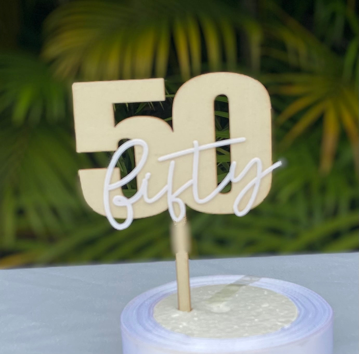 Wood Double Digit Number Toppers