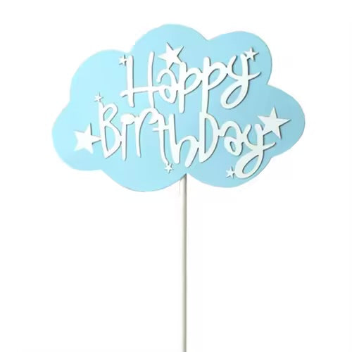 Blue Happy Birthday Topper